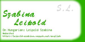 szabina leipold business card